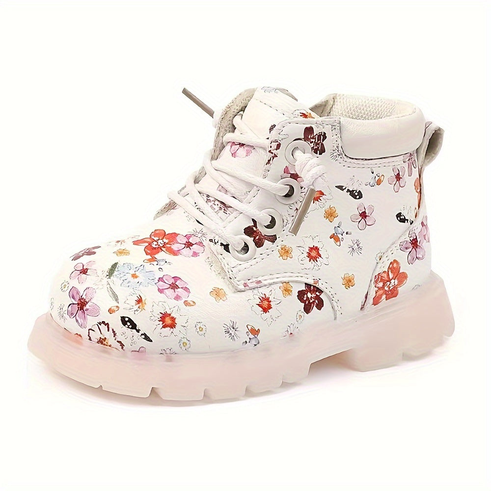 Bottes tendance à imprimé floral pour bébés filles, bottes antidérapantes résistantes à l'usure pour toutes les saisons
