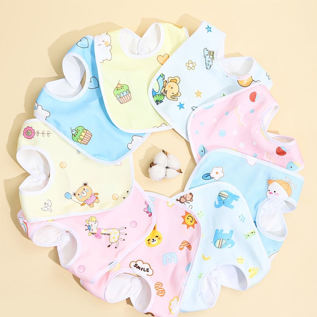 Bavoir pour Bébé Nouveau-né - Motif Aléatoire Rose Bleu Jaune — Monptitlou