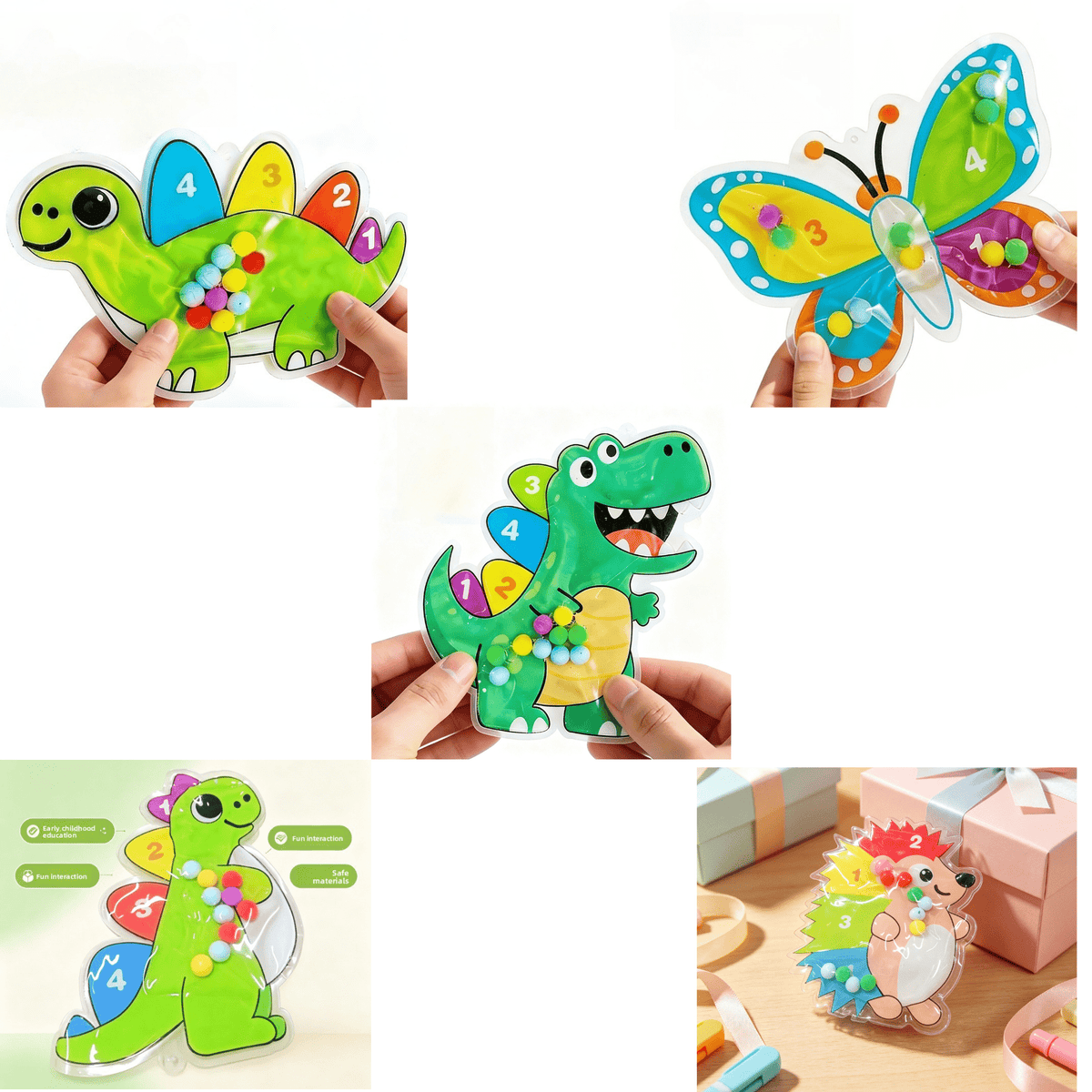 Jouet de tri de balles colorées avec dinosaures — Monptitlou Image