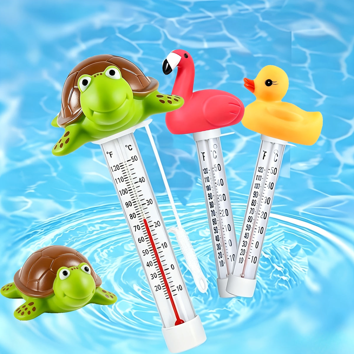 Thermomètre de bain flottant avec cordon, modèle tortue — Monptitlou Image