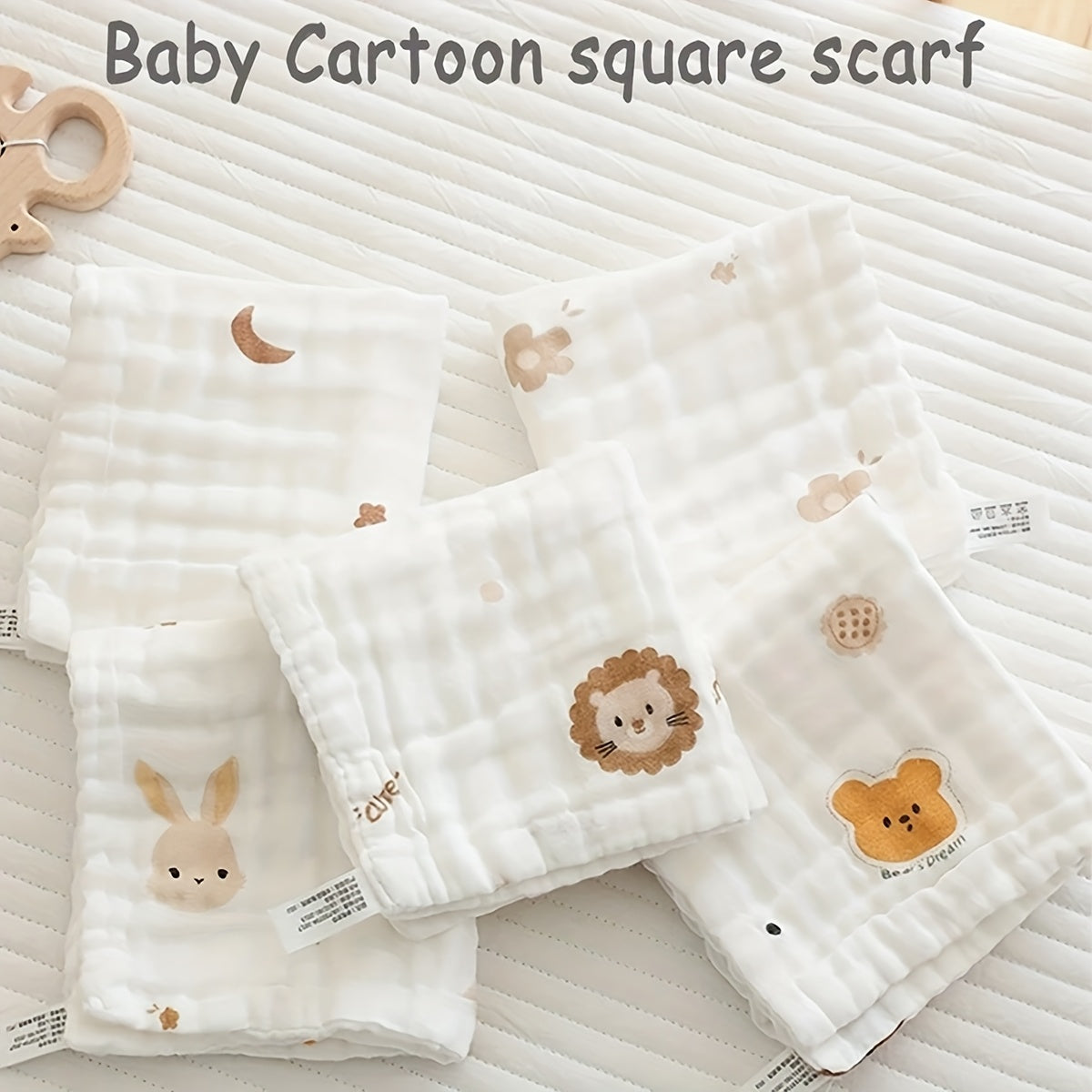 Bavoirs Mignons à Imprimé Cartoon pour Enfants — Monptitlou Image
