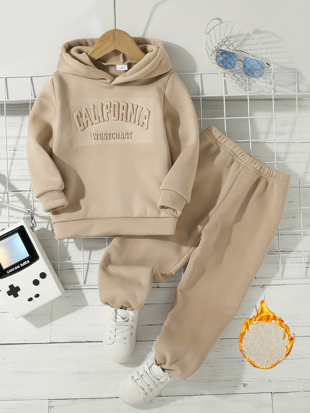 Ensemble à capuche en polaire pour garçons — Monptitlou