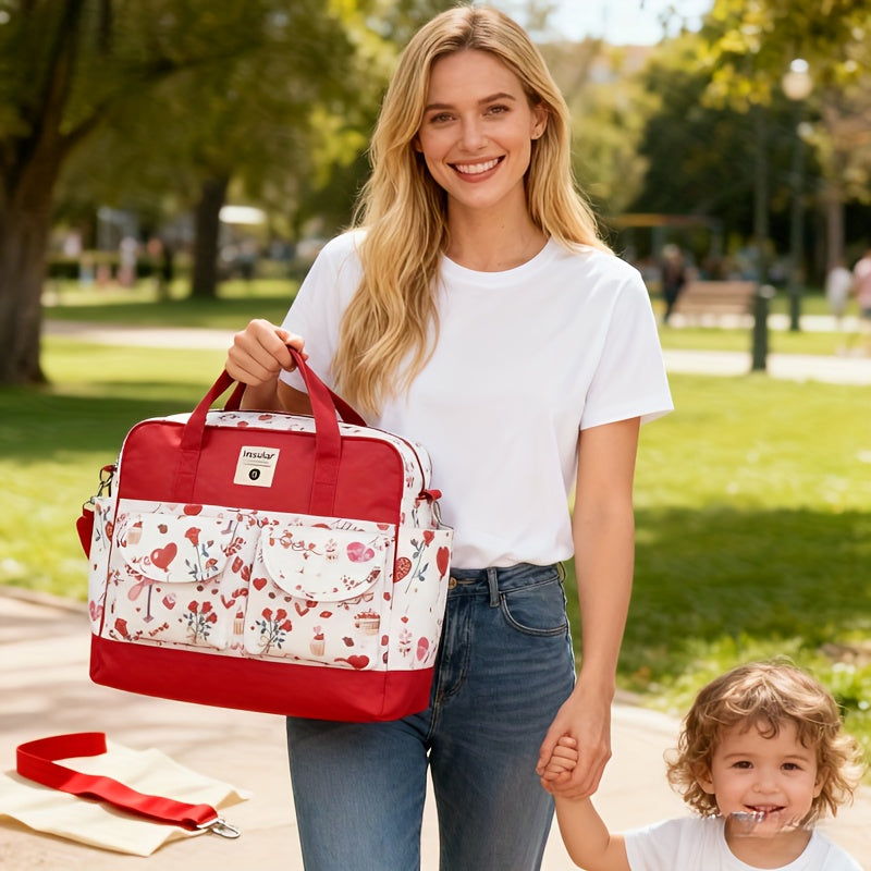 Sac fourre-tout d'épaule multifonctionnel à motif floral pour futures — Monptitlou