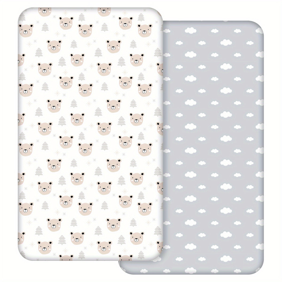 Draps-housses bébé rose cœur microfibre ultra-fine pour matelas — Monptitlou Image