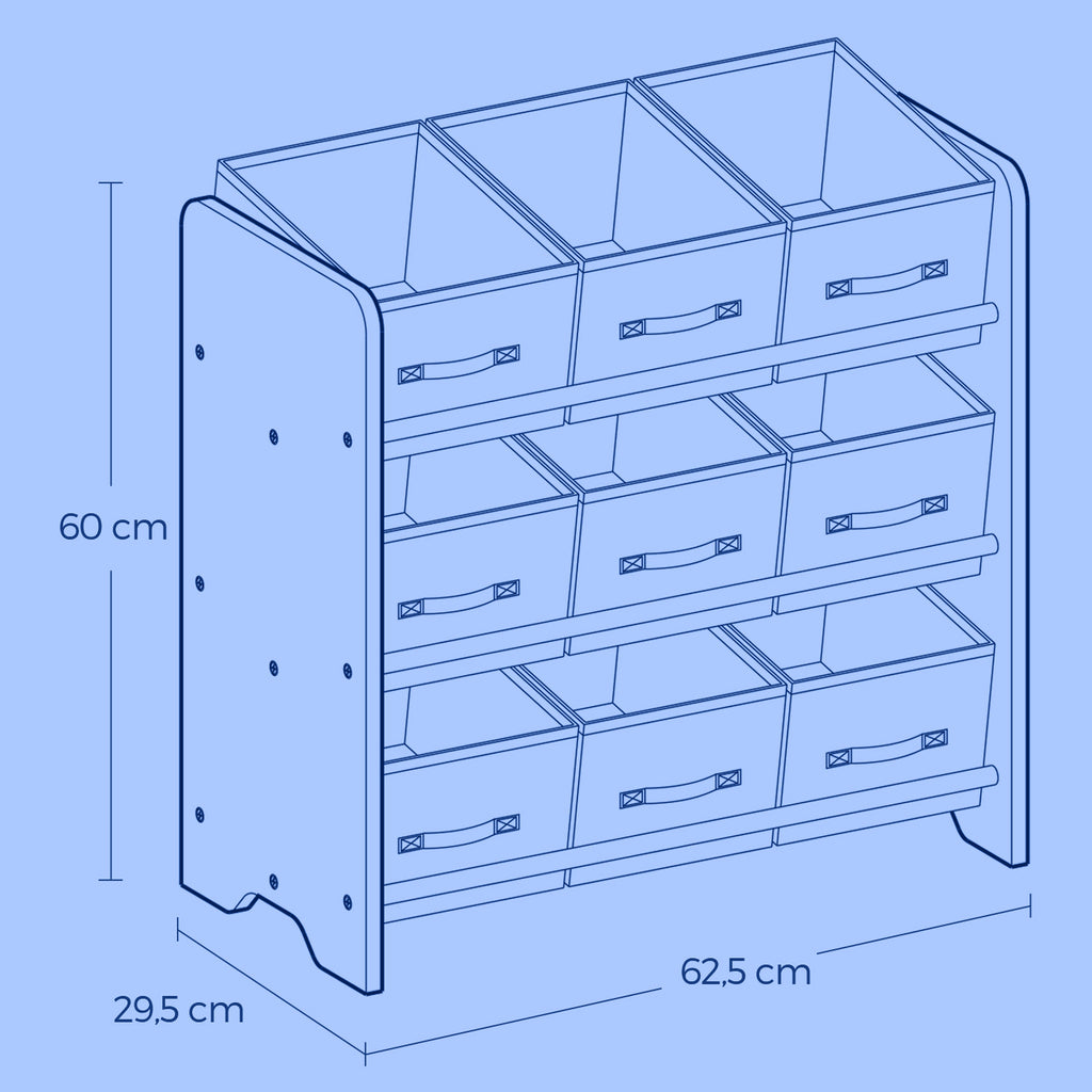 Étagère, 9 Boîtes de Rangement en Tissu Non-tissé, Spacieuse, photo 18