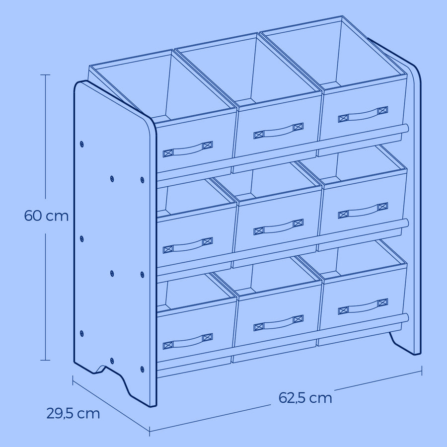 Étagère, 9 Boîtes de Rangement en Tissu Non-tissé, Spacieuse, photo 18