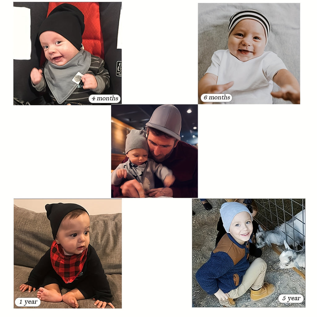 Chapeaux pour garçons et filles, chapeaux pull unis pour bébés — Monptitlou