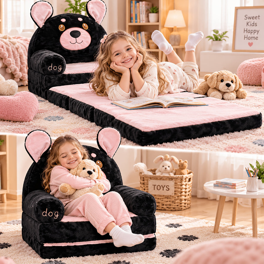 Canapé enfant pliable 2 en 1 convertible en lit
