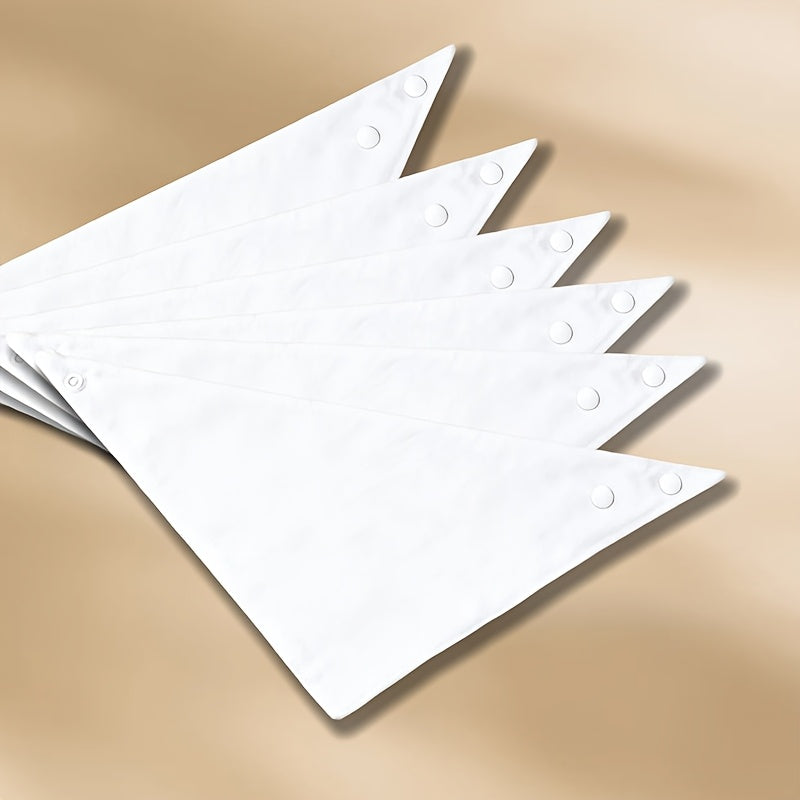 Lot de 6 Bavoirs Bandana Triangle Blancs pour Nourrissons et — Monptitlou