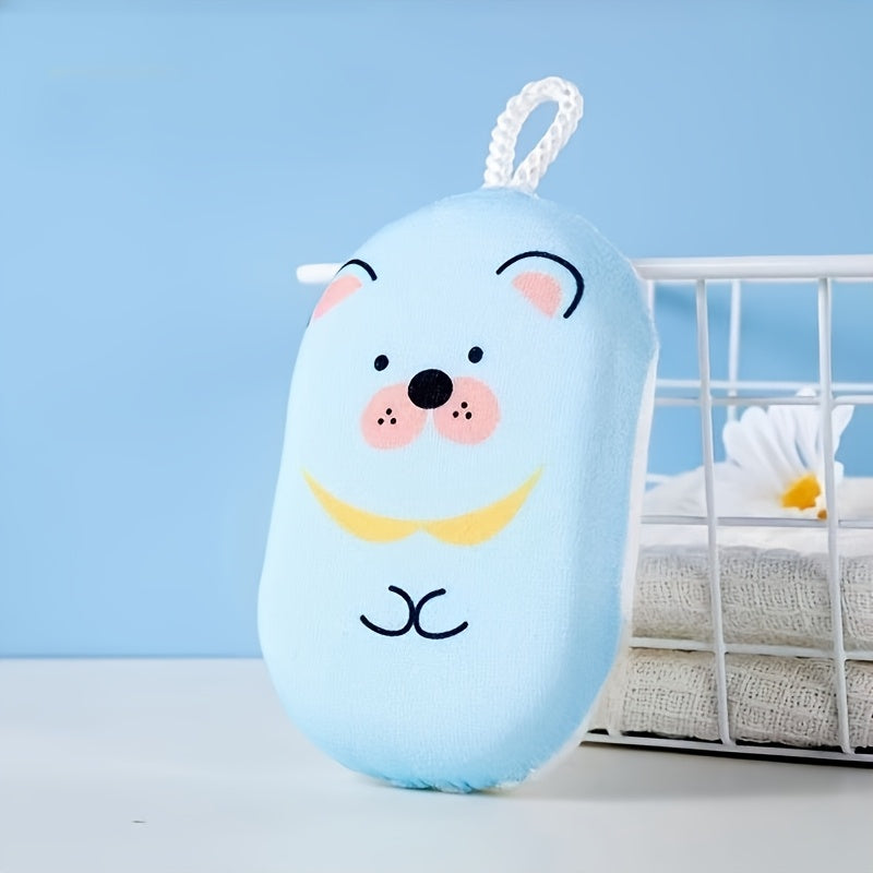 Gant de bain en mousse moussante doux pour nouveau-né, motif cartoon — Monptitlou Image