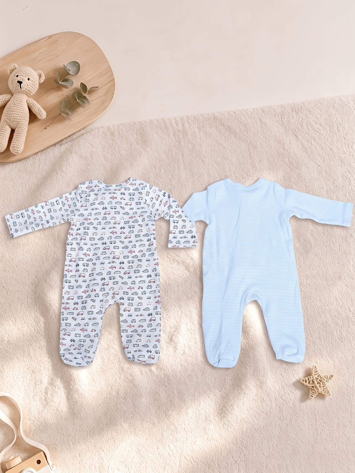 Mini Combinaison de Nuit à Pieds avec Imprimé Œufs — Monptitlou Image