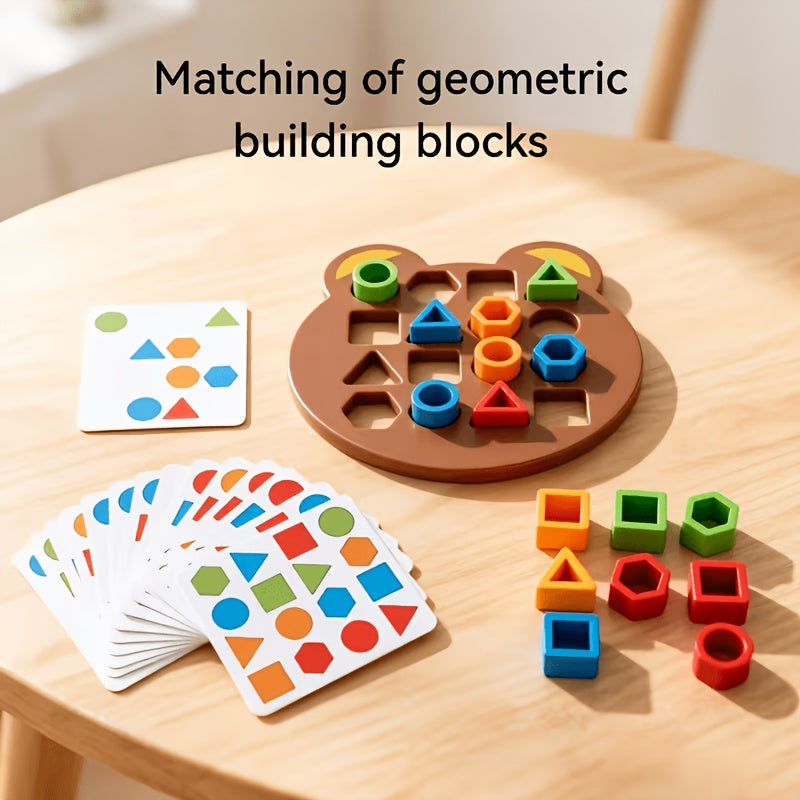 Jeu de puzzle éducatif en forme d'ours avec accessoires — Monptitlou