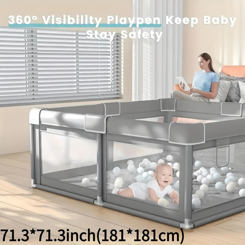 Grand parc de jeu pour bébé - centre d'activités solide et sûr avec — Monptitlou