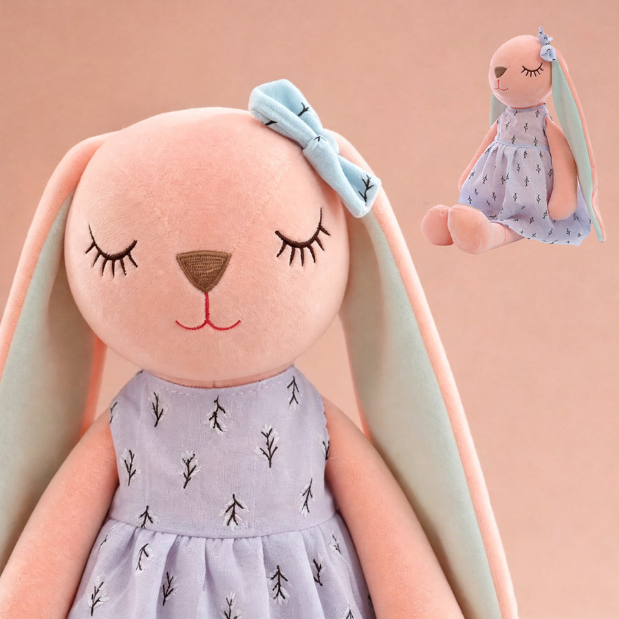 Nouvelle Poupée en Peluche Lapin à Longues Oreilles Douce et Mignonne — Monptitlou