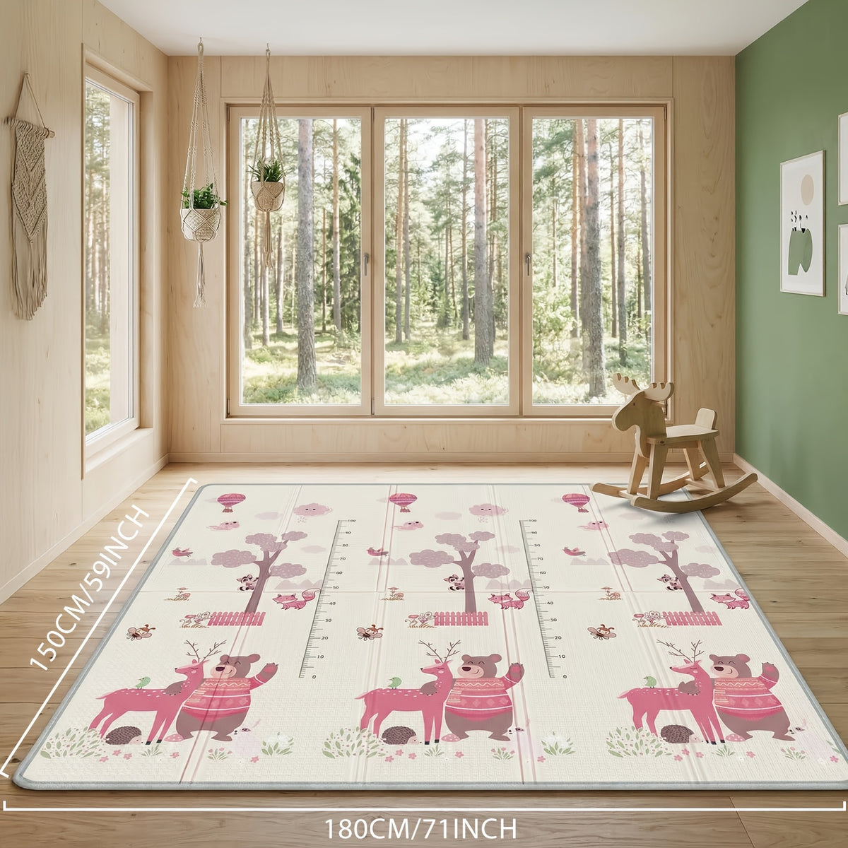 Tapis de jeu extra large 180x150cm, design réversible, mousse XPE — Monptitlou Image