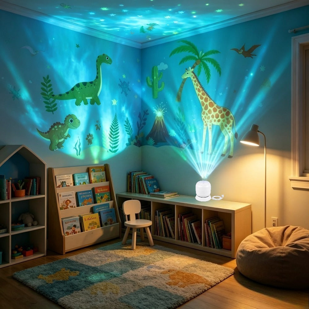 Lampe de projection LED Dinosaures Rotatifs Dynamiques — Monptitlou