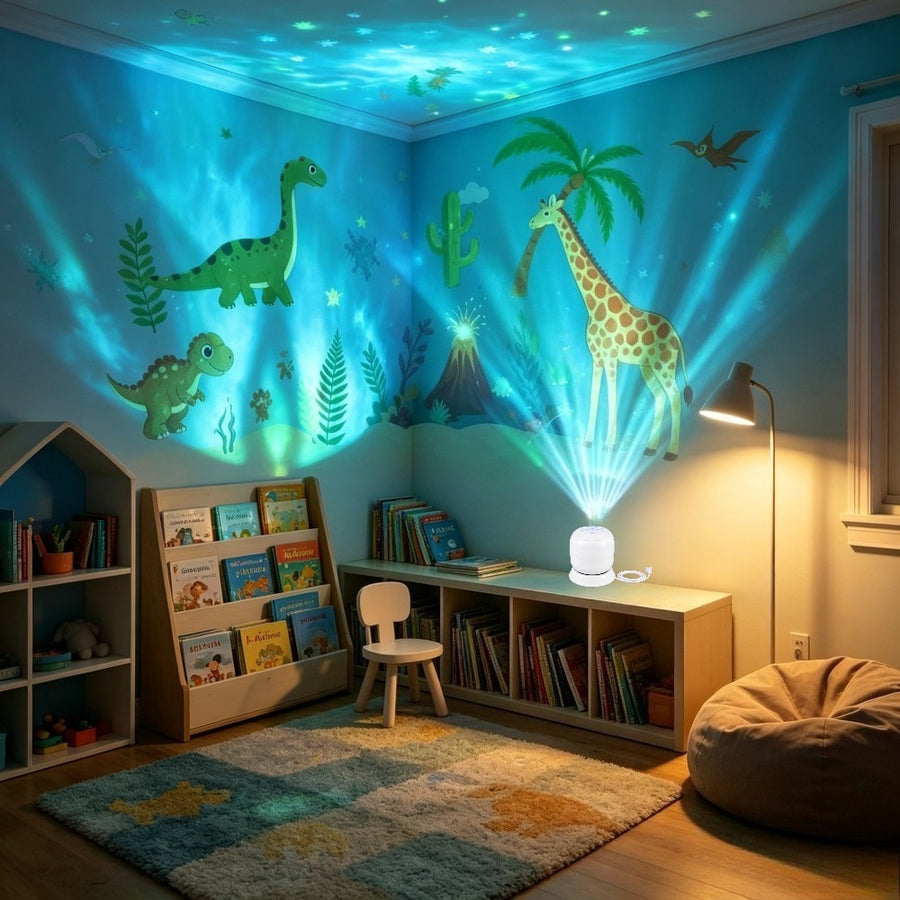 Lampe de projection LED Dinosaures Rotatifs Dynamiques — Monptitlou