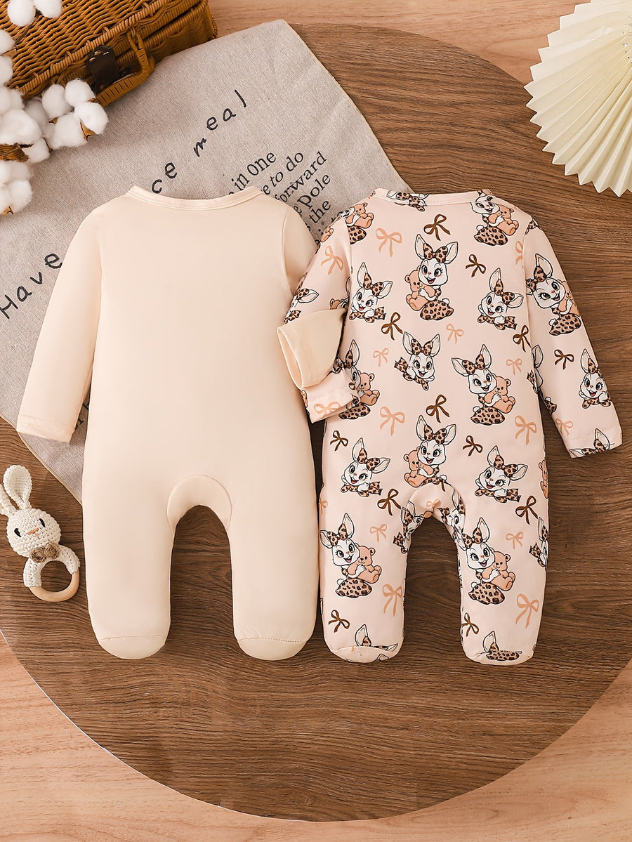 Barboteuse Bébé Fille Manches Longues et Pieds — Monptitlou