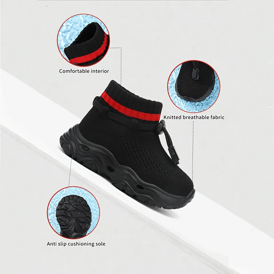 Chaussures de marche pour enfants, matière tricot respirante — Monptitlou