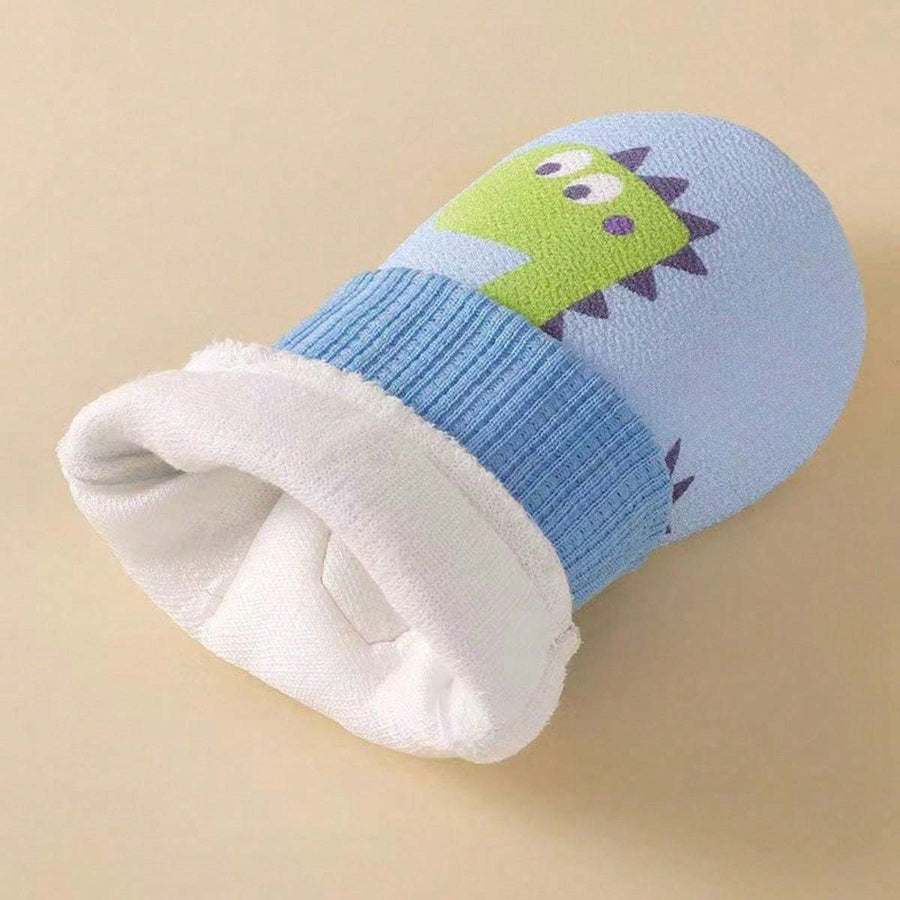 Gant de bain cartoon 1 pc, double face, frottement, mousse riche — Monptitlou