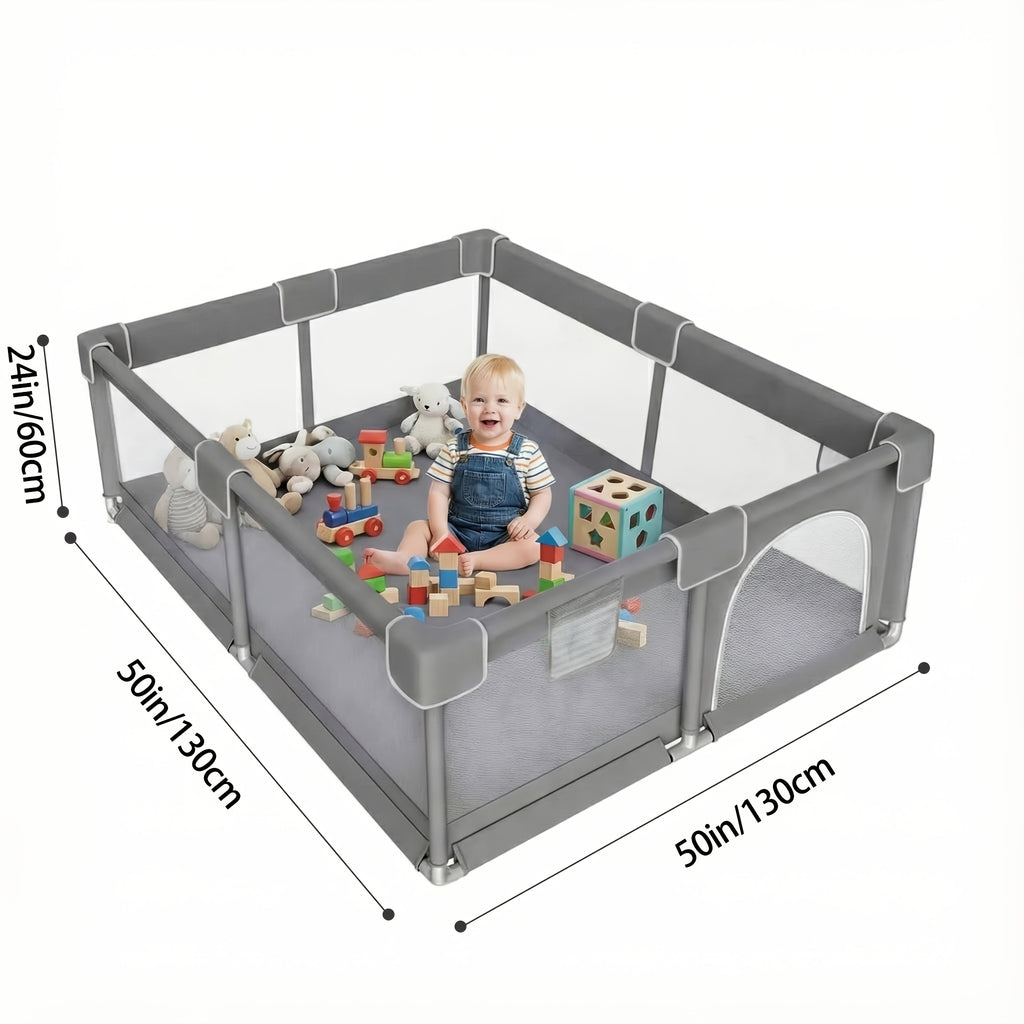 Grand parc de jeu pour bébé - centre d'activités solide et sûr avec — Monptitlou
