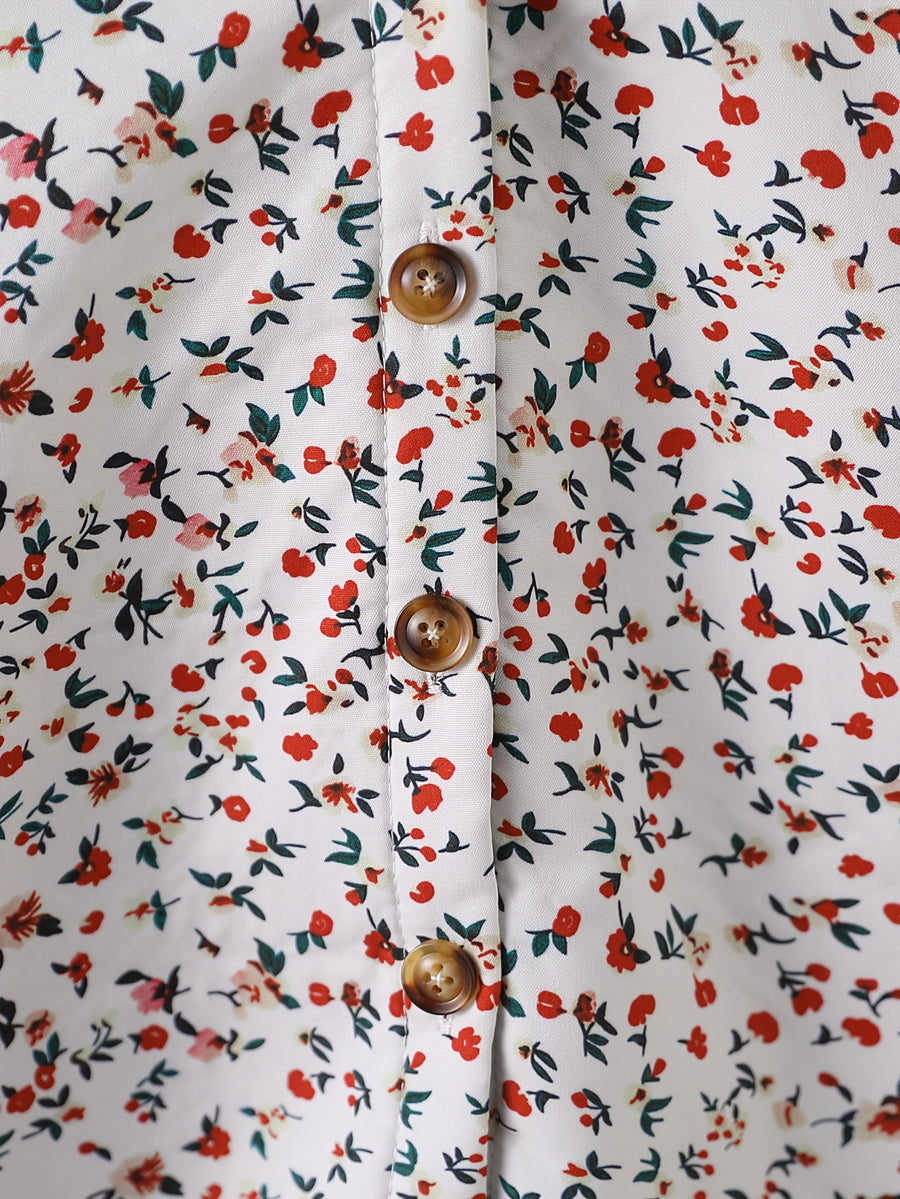 Veste à capuche pour fille début d'automne à imprimé floral — Monptitlou