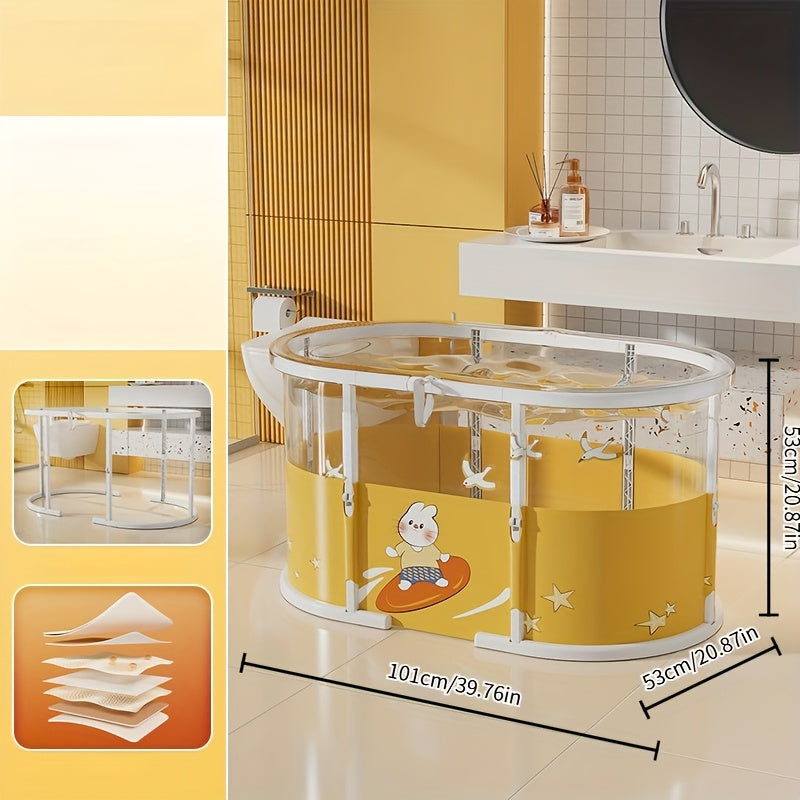 Baignoire pliante transparente avec motifs de dessins animés — Monptitlou Image
