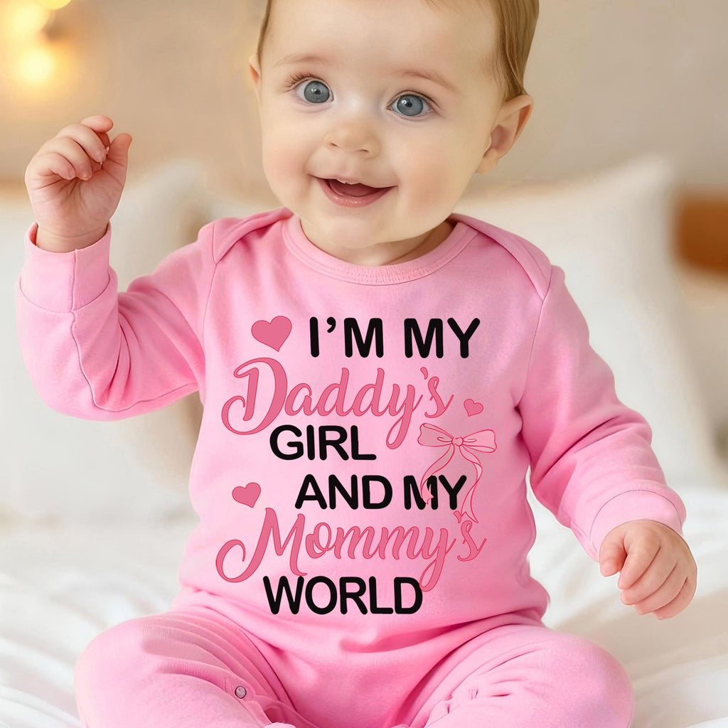 Bodysuit et chaussons pour nouveau-né à imprimé lettre je suis la fille — Monptitlou
