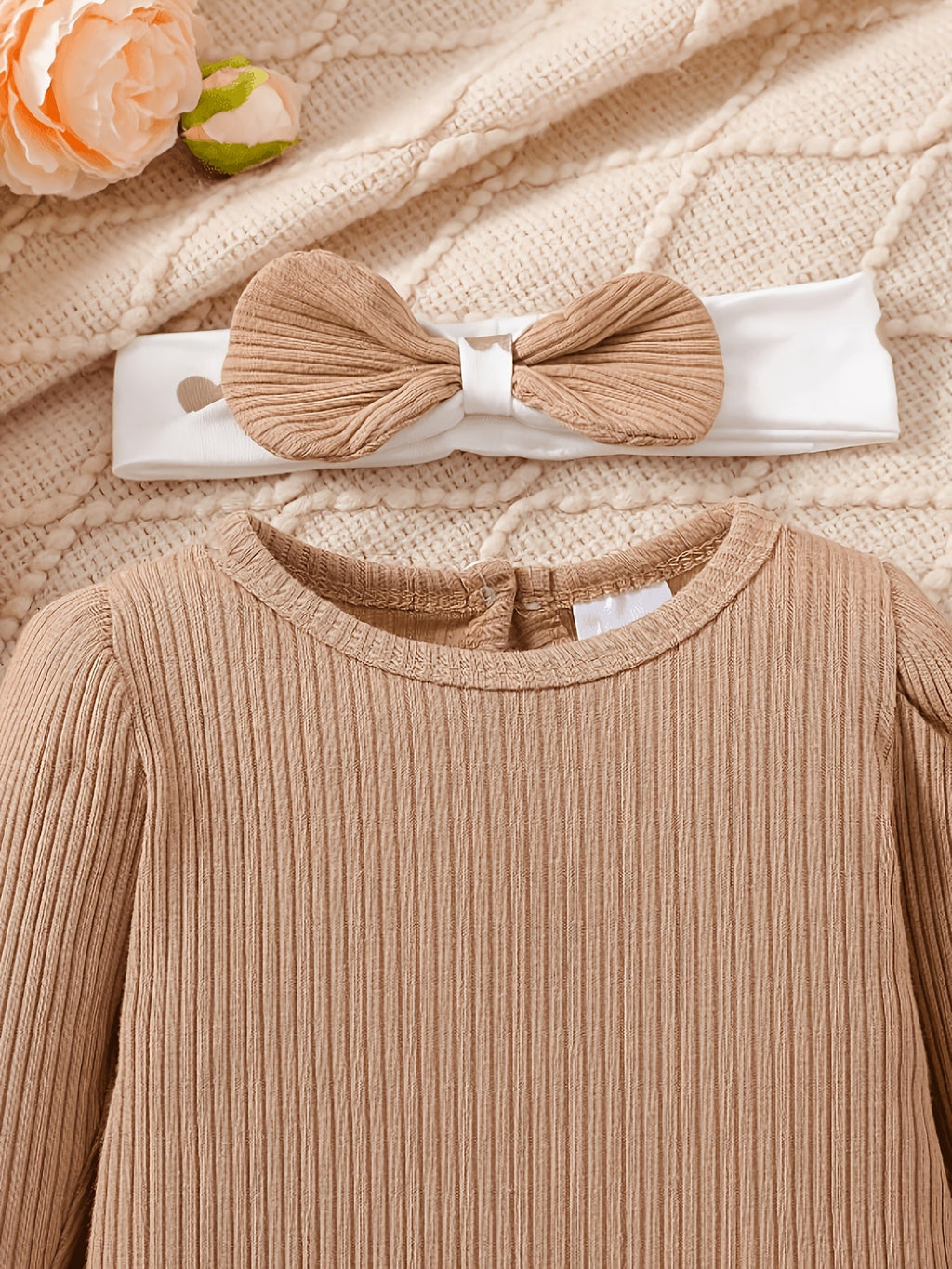 Combinaison de cheville en flanelle pelucheuse pour nouveau-né fille — Monptitlou