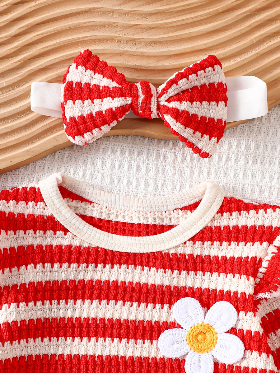 Ensemble rayé d'automne pour petites filles — Monptitlou