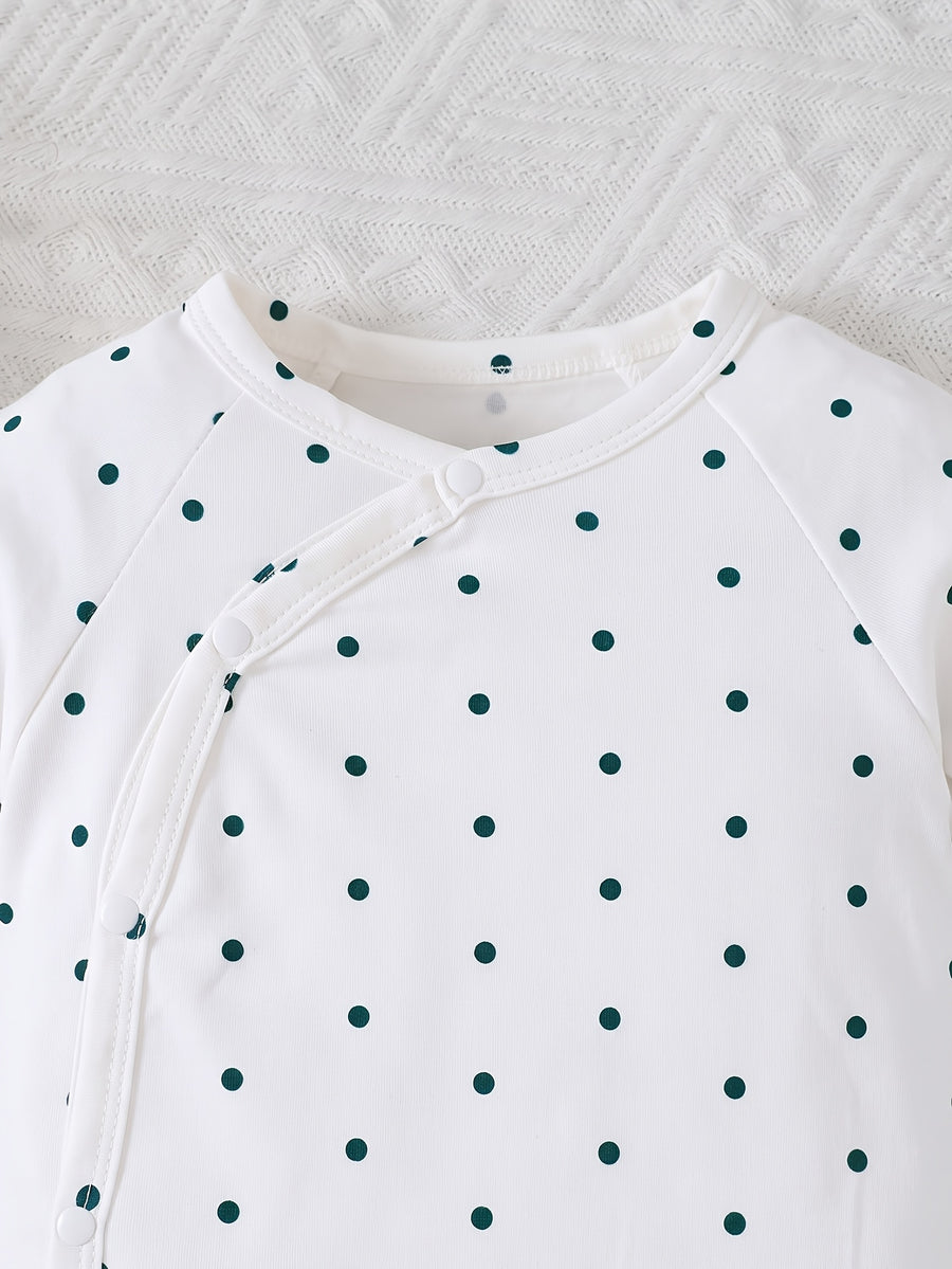 Ensemble 2 pièces Printemps/Automne pour bébé : bandeau à nœud à pois — Monptitlou
