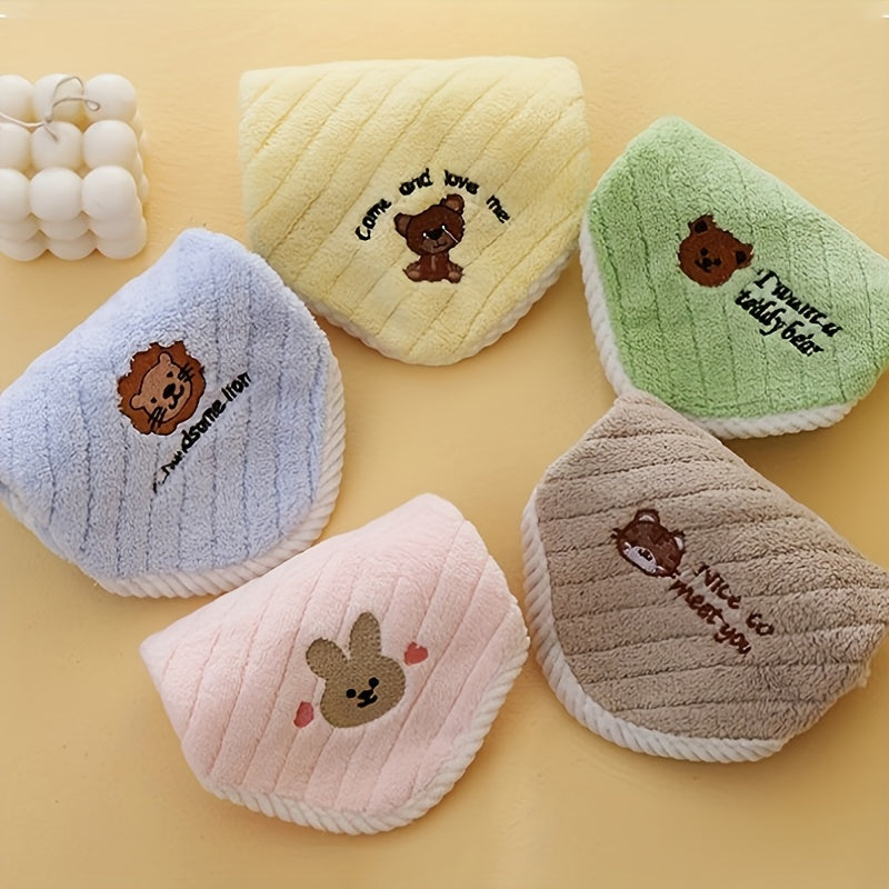 Serviettes pour enfants, serviettes carrées corail, bavoirs — Monptitlou