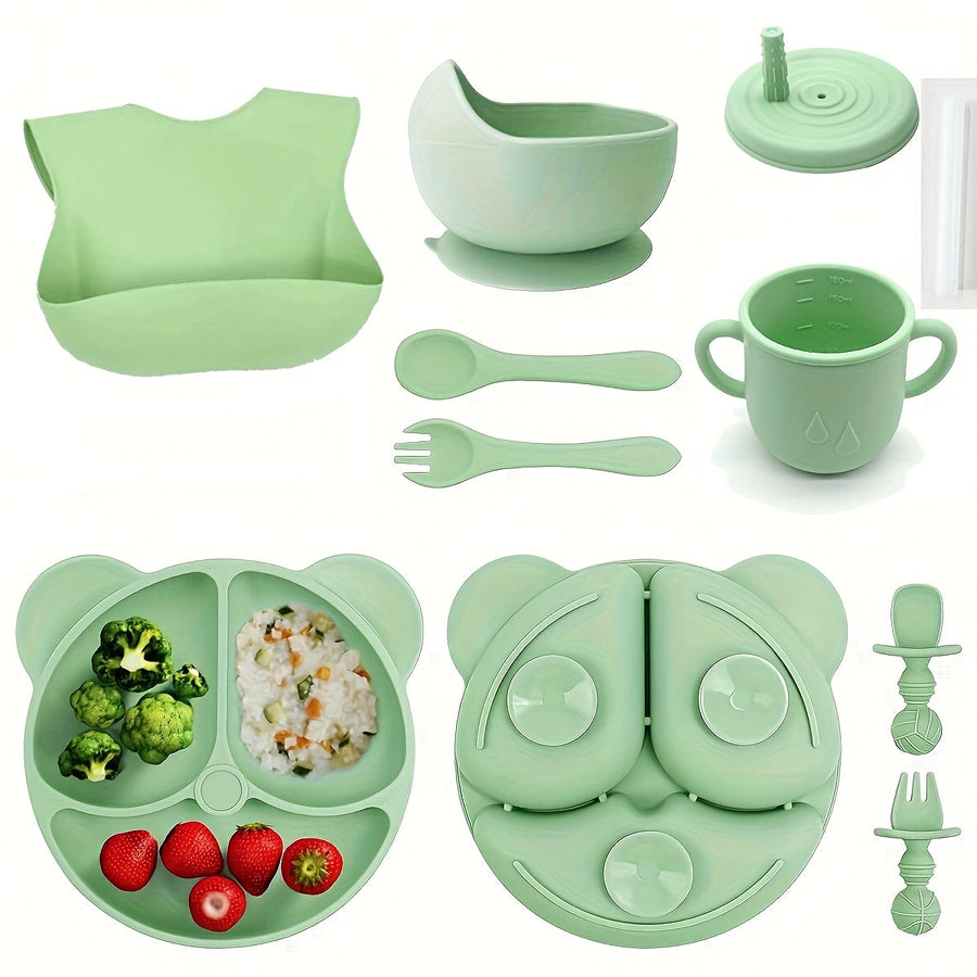 Ensemble d'alimentation pour bébé en silicone, 10 pièces — Monptitlou