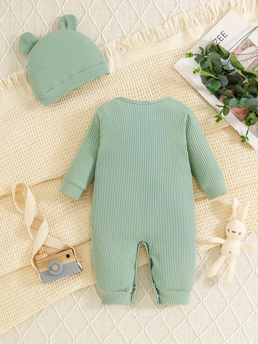 Combinaison 3D ours mignon pour enfants avec bonnet confortable — Monptitlou