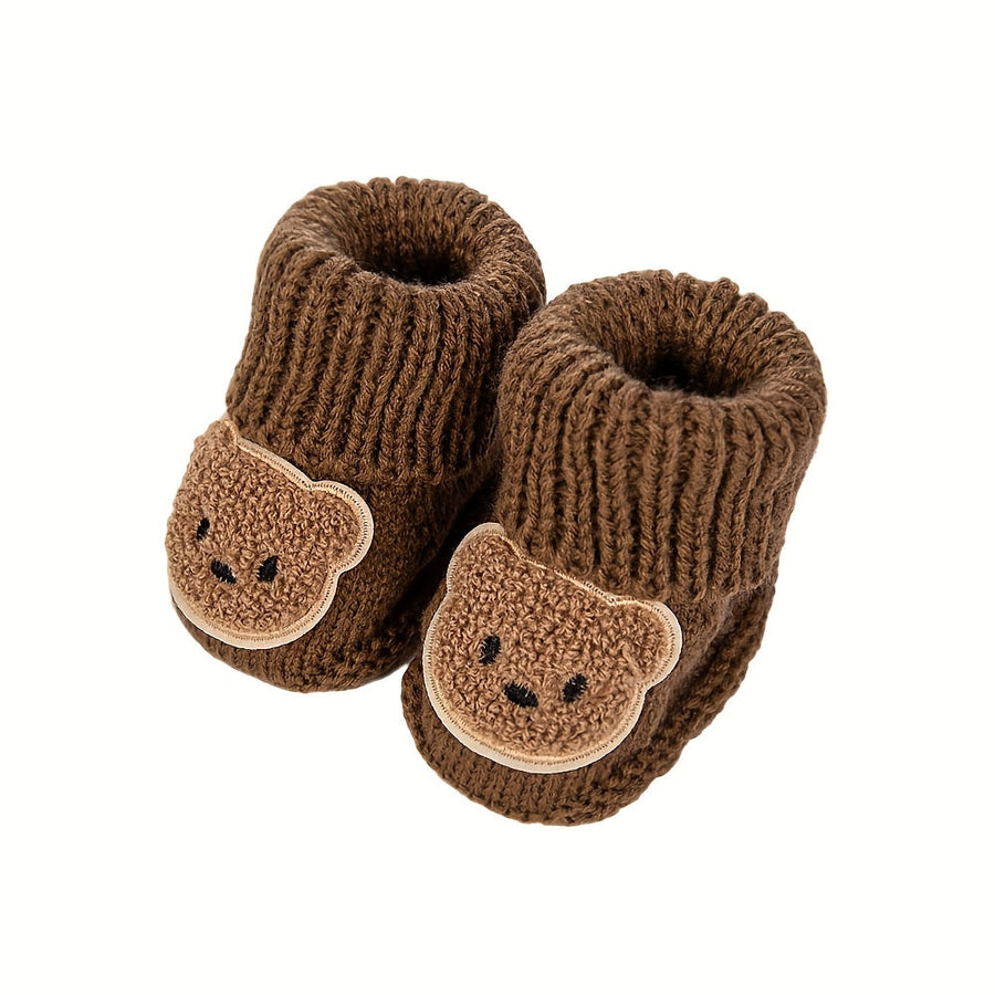 1 Paire d'Adorables Chaussettes en Tricot Ours pour Nouveau-nés — Monptitlou