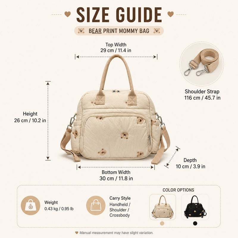 Un adorable sac de maman brodé avec un ours — Monptitlou Image