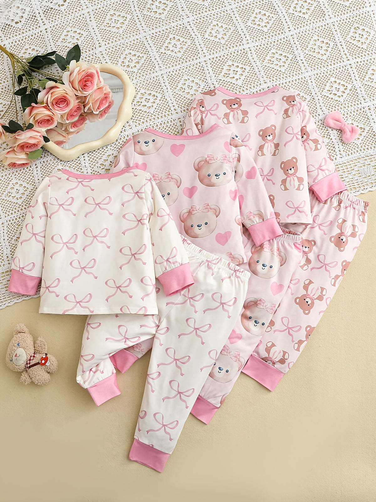 Ensemble de pyjama pour filles 6 pièces — Monptitlou Image