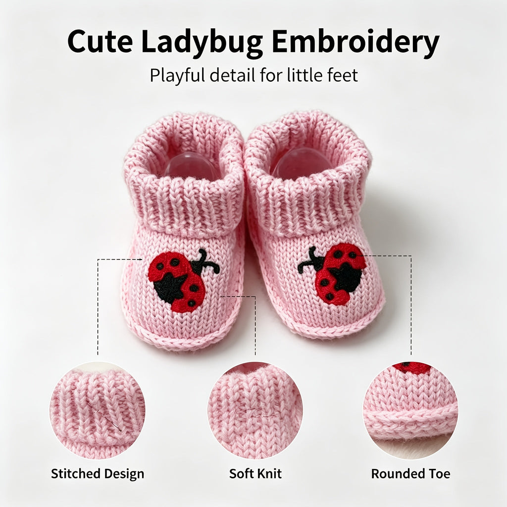 1 Paire de Chaussons Bébé Tricotés Mignons Animaux — Monptitlou
