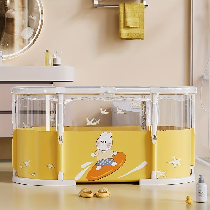 Baignoire pliante transparente avec motifs de dessins animés — Monptitlou