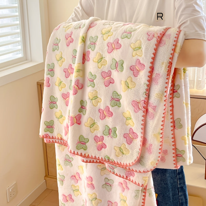 Couverture-plaid 1 pièce pour enfant à motif papillon — Monptitlou