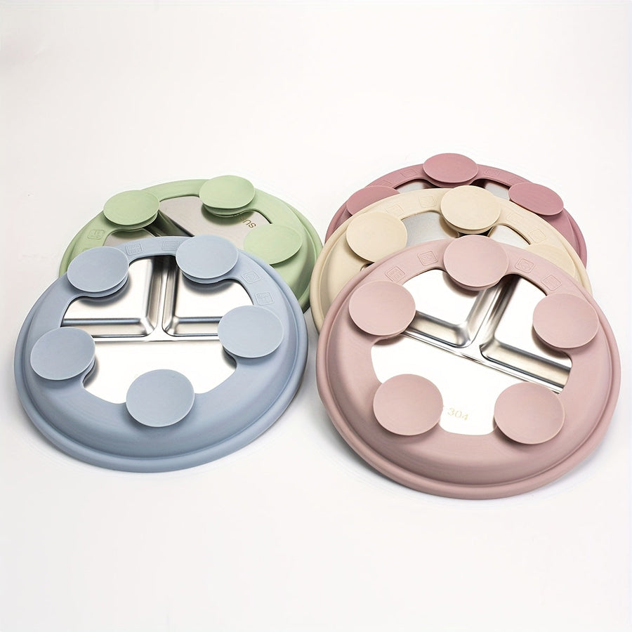 Lot de fourchette-cuillère en acier inoxydable avec ventouse en — Monptitlou