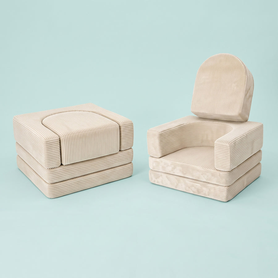 Set canapé de jeu 10 pièces « Cord » beige — Monptitlou