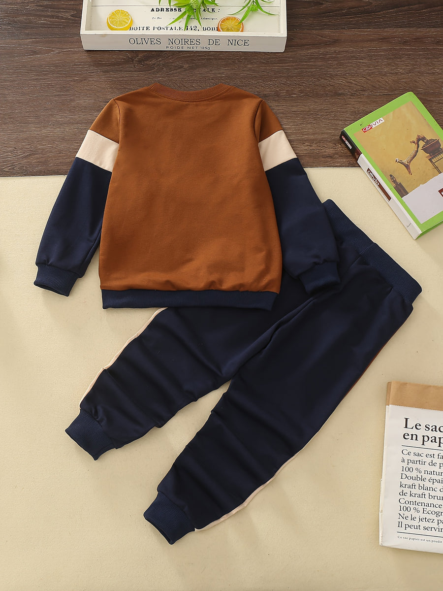 [Parfait pour l'extérieur] Costume Longue Manche Brun Tricolore Soudé — Monptitlou