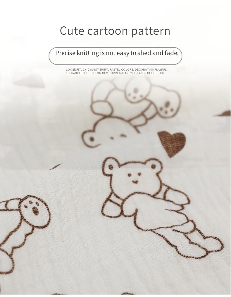 Lot de 2 langes bébé en double gaze absorbante — Monptitlou