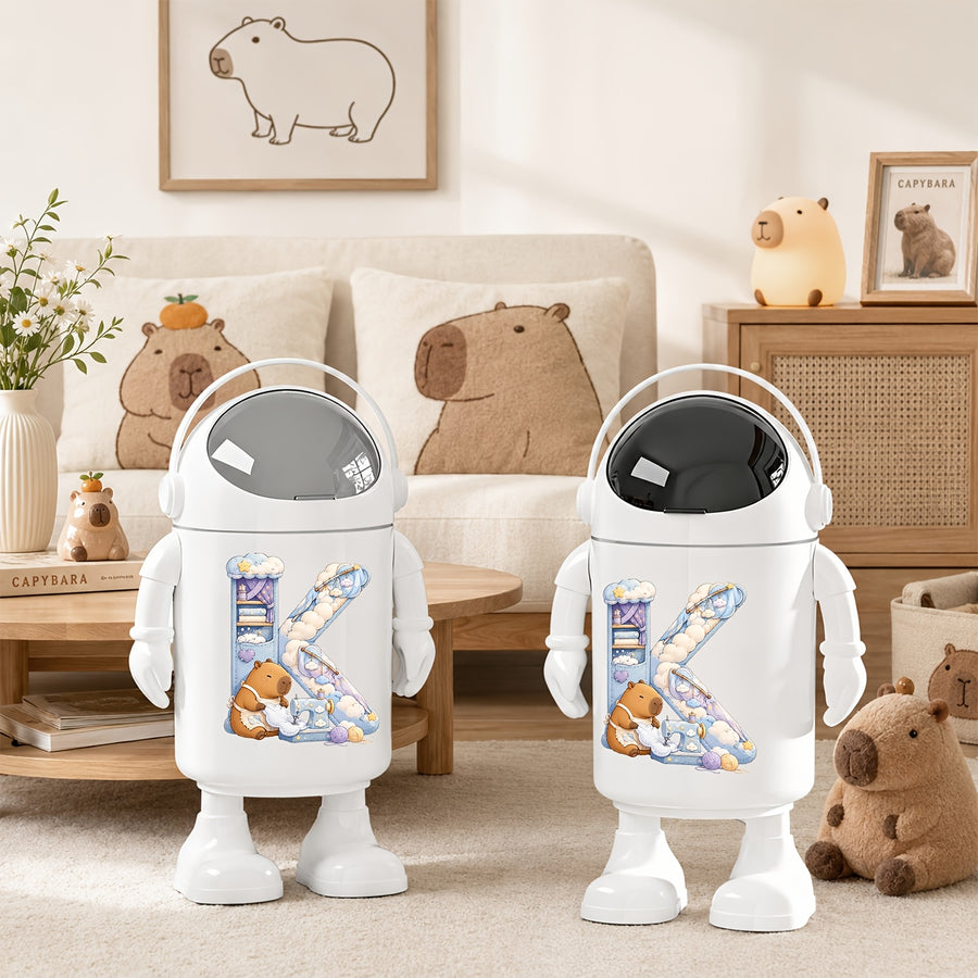 Poubelle à couches astronaute portable avec motif de lettre Capybara — Monptitlou