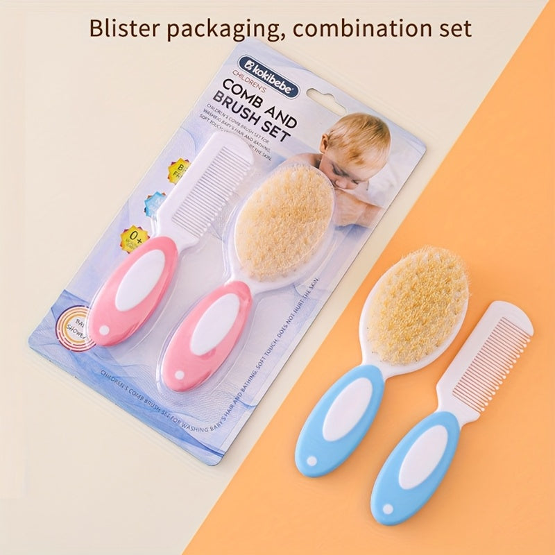 Ensemble de brosse et peigne pour bébé, deux pièces — Monptitlou