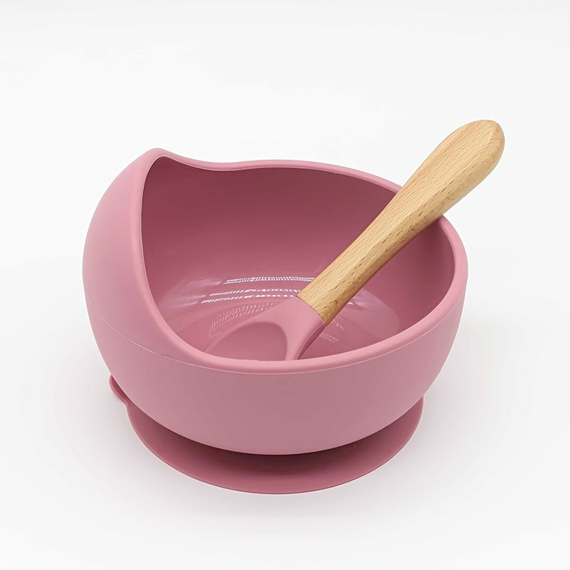 Bol et cuillère pour bébé, bol anti-dérapant à ventouse avec cuillère à — Monptitlou