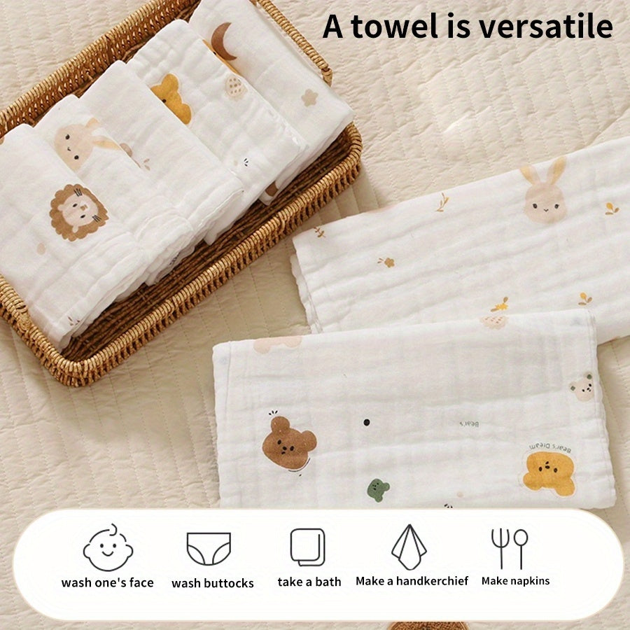 Serviette Carrée Bébé, Motif Cartoon Mignon — Monptitlou