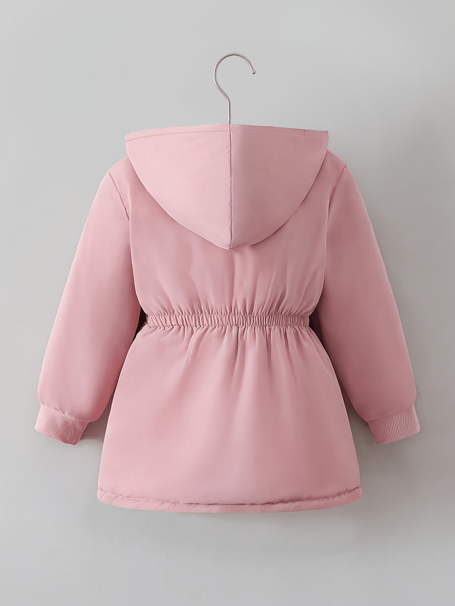 Veste polaire réversible rose et blanc, manches longues — Monptitlou