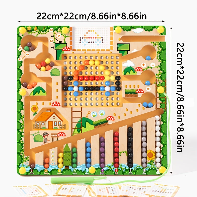 Jeu de labyrinthe magnétique amusant : tri des couleurs — Monptitlou